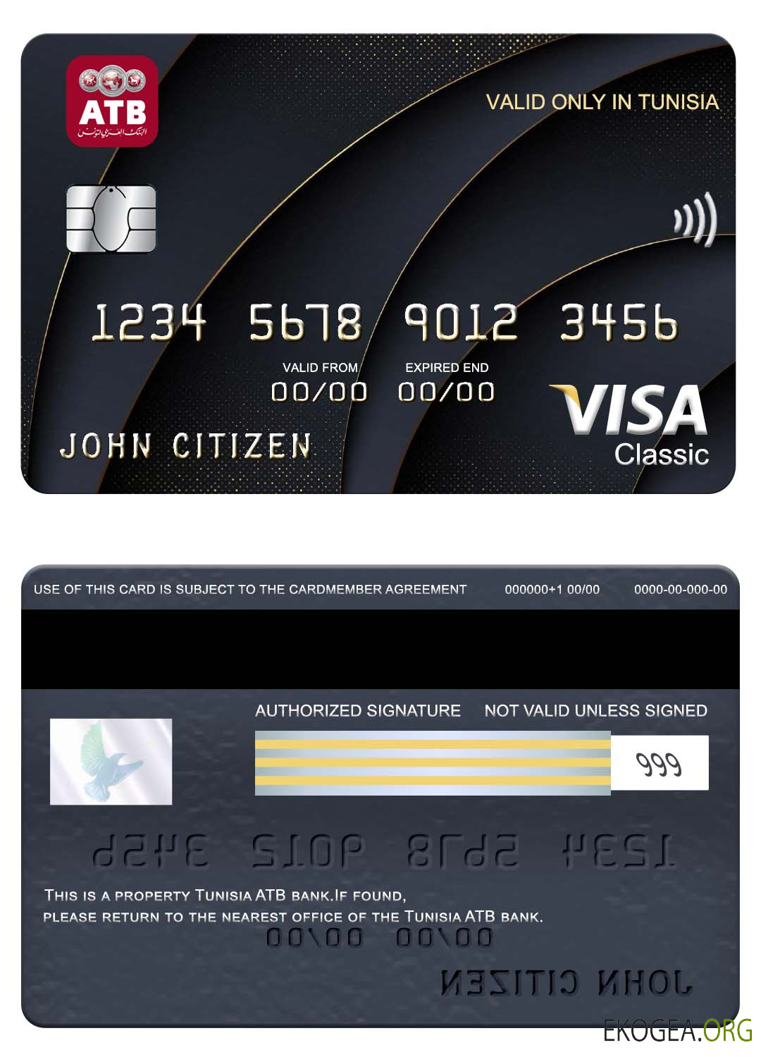 Carte Visa Classique Tunisie ATB Bank